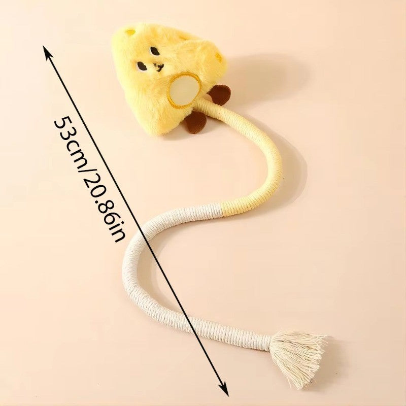 Arranhador de Gato de Corda Brinquedo de Corda de Algodão Resistente à Mordida para Mastigar Protetor de Móveis com Garra de Pata Brinquedo de Arranhar Gato Quebra-Cabeça de Formato Fofo