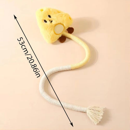 Arranhador de Gato de Corda Brinquedo de Corda de Algodão Resistente à Mordida para Mastigar Protetor de Móveis com Garra de Pata Brinquedo de Arranhar Gato Quebra-Cabeça de Formato Fofo