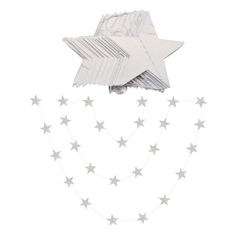 4M Star Garland 7cm 10cm Paper Stars Streamer Glitter Bunting for Birthday Party Decoration Kids Room Decor Baby Shower Supplies