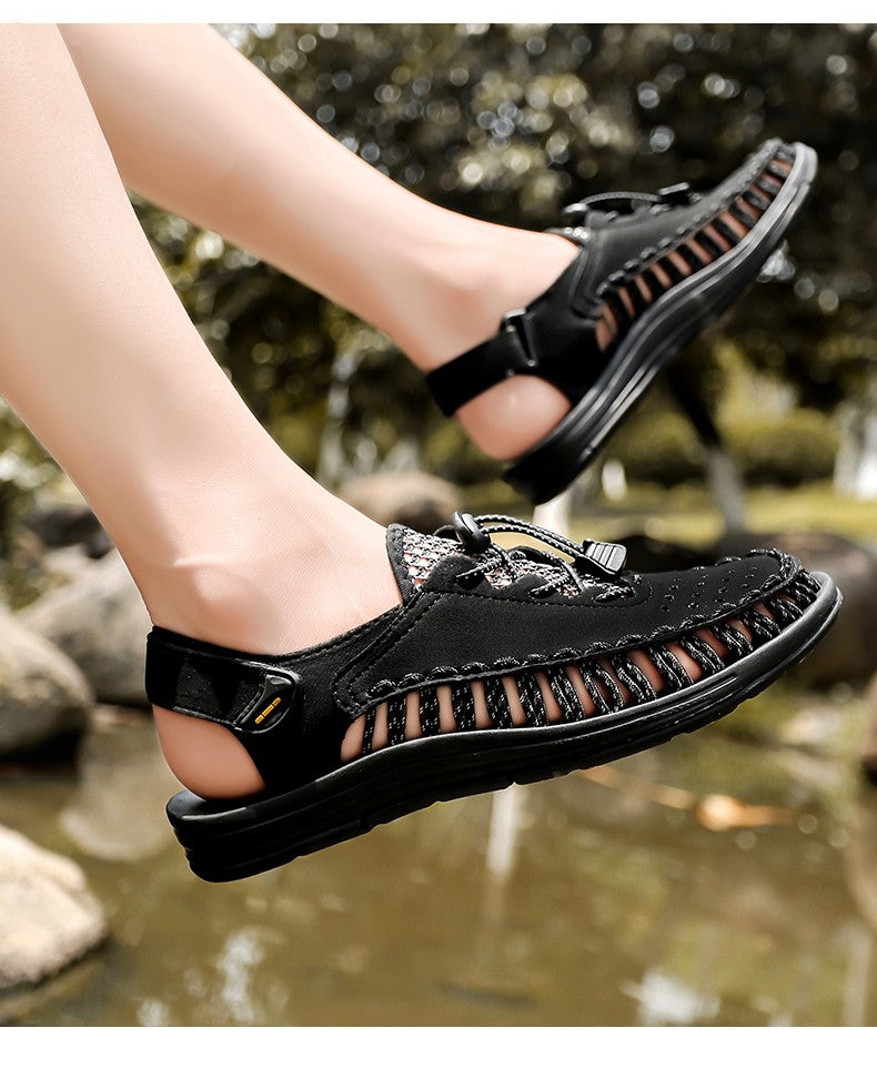 Summer New Sandals Fashion Handmade Weaving Casual Men Sandals Brand Designer Outdoor Walking Men's Shoes Summer Beach Shoes