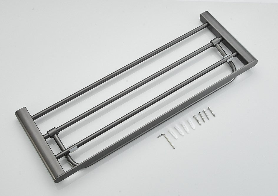 VGX Gold Bathroom Towel Holder Stainless Steel Towel Rack Folding Movable Bath Towel Bar Bathroom Hardware Accessories Grey