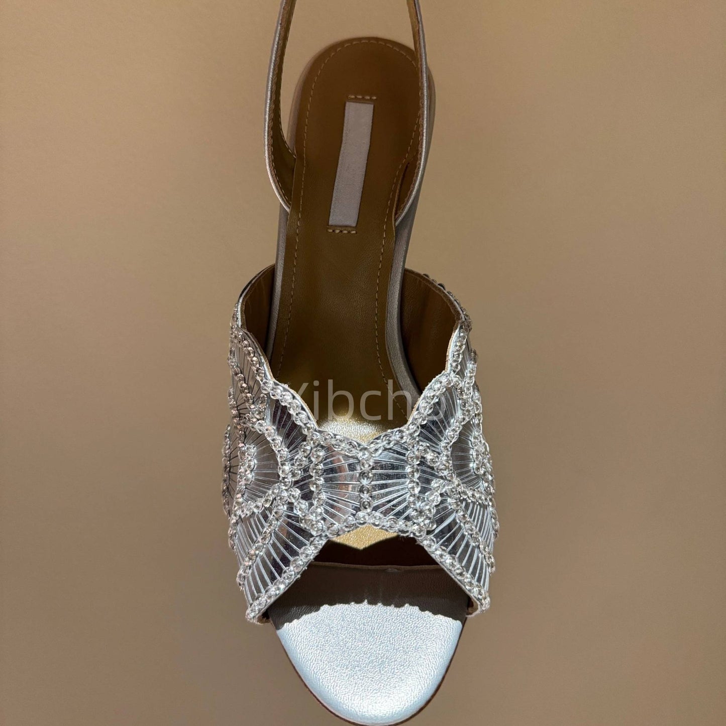 Sandálias Femininas Sexy com Salto Agulha, Bico Peep Toe Moderno, Boca de Peixe, Lantejoulas de Luxo