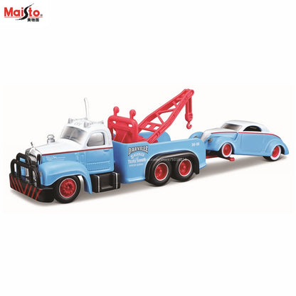 Maisto 1:64 FLATBED/1988 BMW M3 E30 1965 FORD MUSTANG elite transport Modelo de carro fundido coleção presente brinquedo