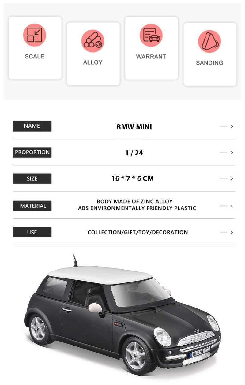 Maisto 1:24 BMW MINI Countryman verde liga super carro de brinquedo simulação liga modelo de carro artesanato decoração coleção brinquedo ferramentas presente