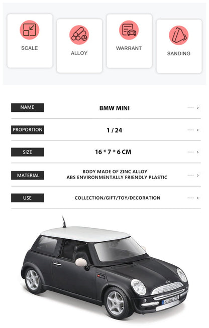 Maisto 1:24 BMW MINI Countryman verde liga super carro de brinquedo simulação liga modelo de carro artesanato decoração coleção brinquedo ferramentas presente