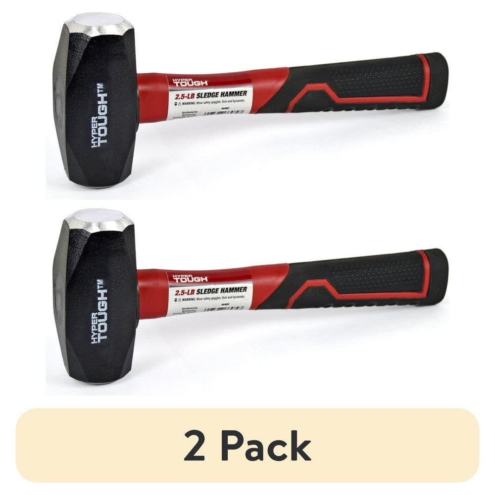 2 Marretas de 1,1 kg, Cabo de Fibra de Vidro, Punho Confortável, Aço Forjado de Precisão, Ferramenta Pesada para Projetos de Melhoria da Casa
