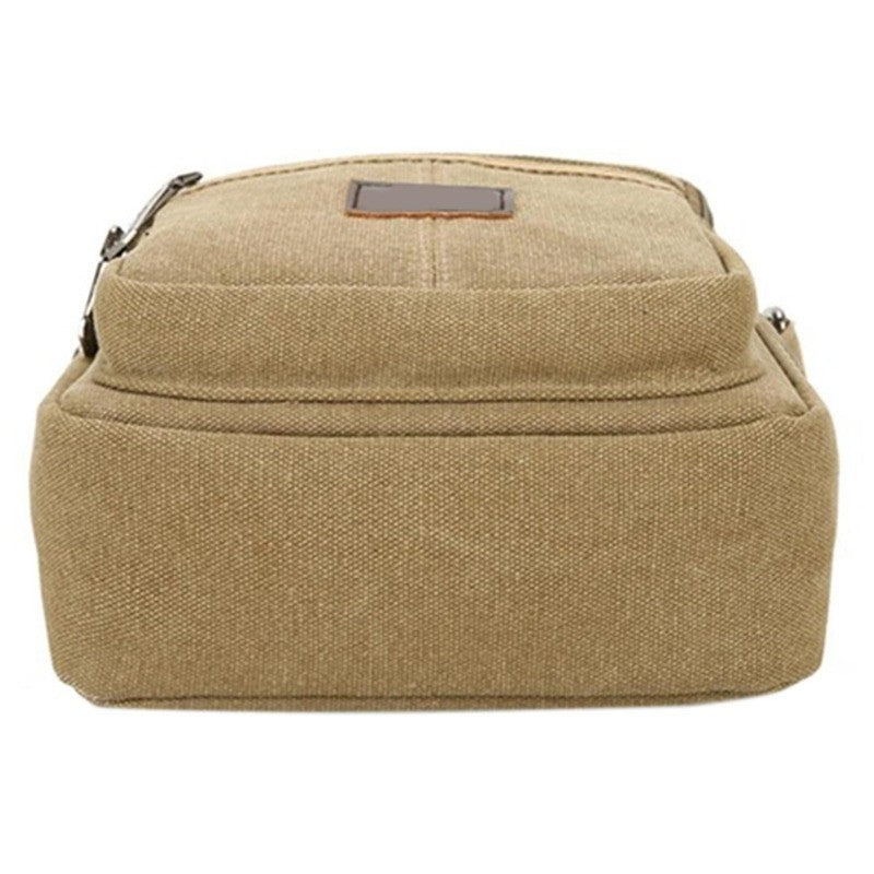 Multifunctional Men's Shoulder Bag Flap Solid Color Casual Messenger Canvas Travel Male Crossbody Bags