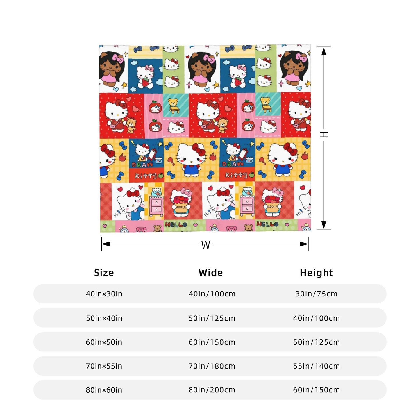 Hello Kitty Passeia de Bicicleta Pelúcia Cobertores Ótimas Mantas para Sofá Cama Sala de Estar 150*125cm Colcha