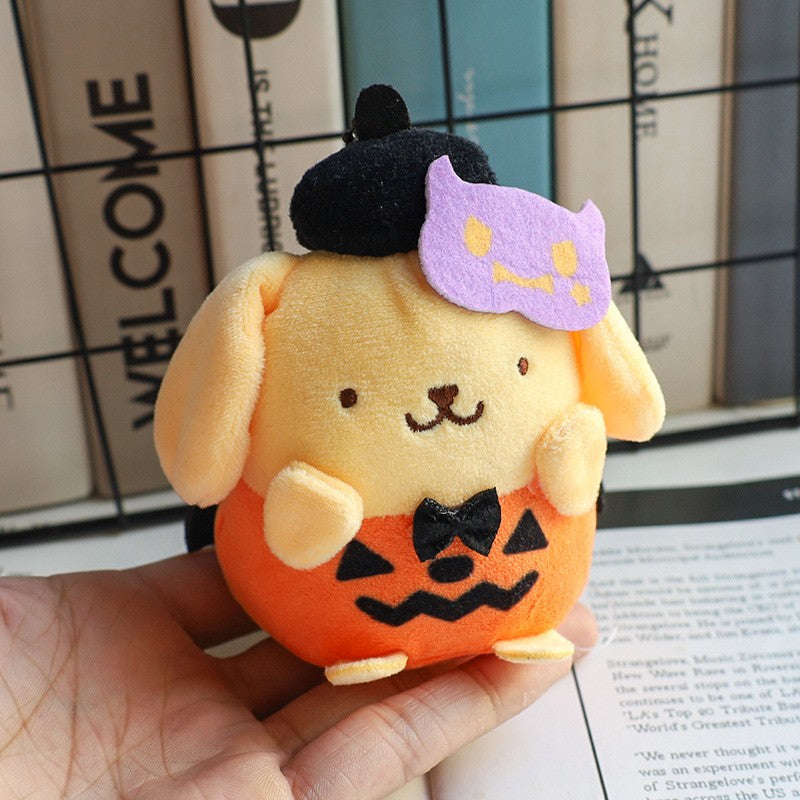 Hellokitty Halloween Doll Cinnamoroll Kuromi Kawaii Ghost Plush Toy Key Pendant Bag Accessories Birthday Gifts Halloween Toys