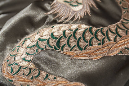 High Quality Autumn Dragon Embroidered Jacket Japanese Style Men's Baseball Uniform Streetwear Harajuku Casual Couple Clothing