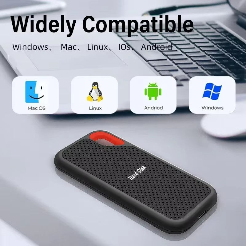 Huge Capacity External Solid-State Drive 2TB/4TB/256TB Portable Hard Disks Type-C USB3.1 Fast Transfer SSD for Desktop/PC/Mac