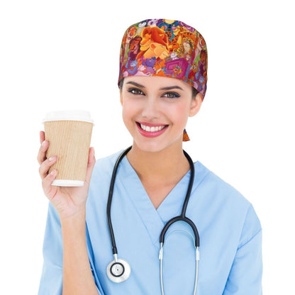 Boné cirúrgico personalizado O Rei Leão, divertido, para homens e mulheres, chapéu de esfoliação, gorro de enfermeira para dentista