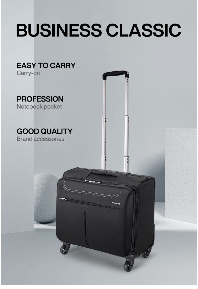 Hanke Men Business Travel Luggage Women Carry On Suitcase Spinner Wheels Rolling Bag 16 18 Inch