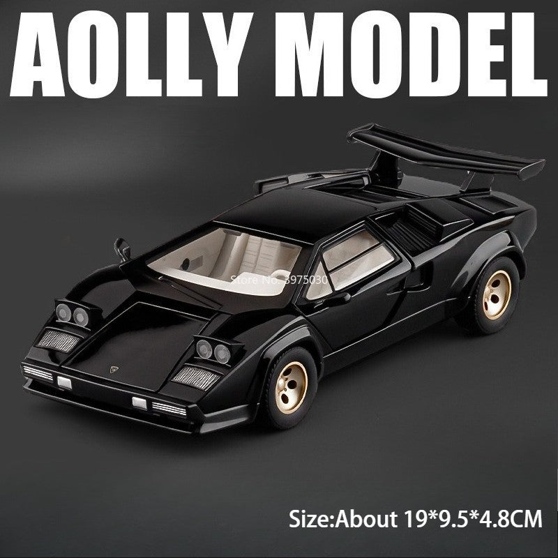 1:24 Lambor Countach LP500S Models Cars Toy Alloy Diecast Doors Opened Supercar with Pull Back Miniature Vehicle Kids Best Gifts