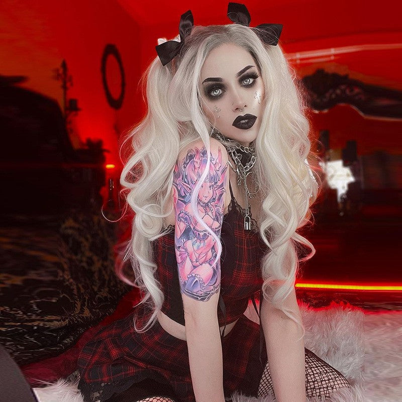 New Contrast Lace Plaid Pleated Skirt Vintage Sexy Skater Clothes Harajuku Gothic Punk England Style Y2k Skirt