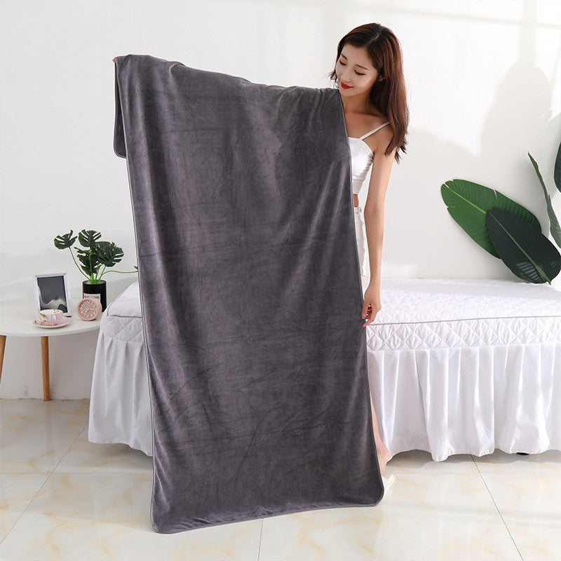 180x200cm Super thick Microfiber Bath Towels – Super Absorbent, Soft, Fast Drying and Oversized Bath Lines Multip Grey towel