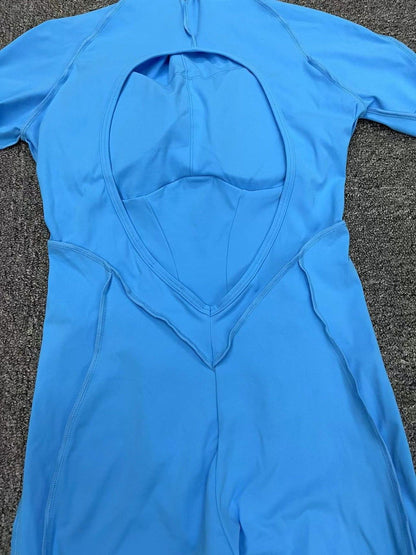 One-piece Yoga Jumpsuit Women Long Sleeved Set Quick Drying Yoga suit Gym Training Suit  Sportswear Bodysuits Women Fitness Set