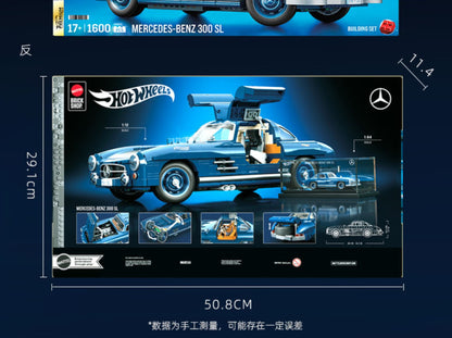 New Hot Wheels Benz 300sl Simulated Assembled Toy Model Car Holiday Gift Collectibles Desktop Ornaments In Stock