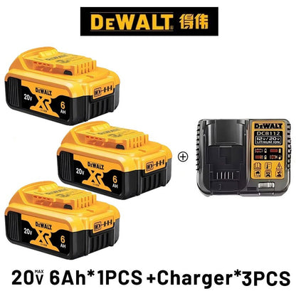 DEWALT Bateria 20V 6AH recarregável de íon de lítio carregador DCB118 Parafusadeira Furadeira Elétrica sem escovas DCD805 ferramenta elétrica