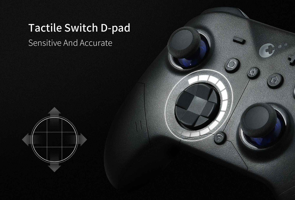 GuliKit ES Pro E-Sports Controller for Nintendo Switch 1/2 Wireless Gamepad with TMR Joystick for PC Windows Android iOS macOS