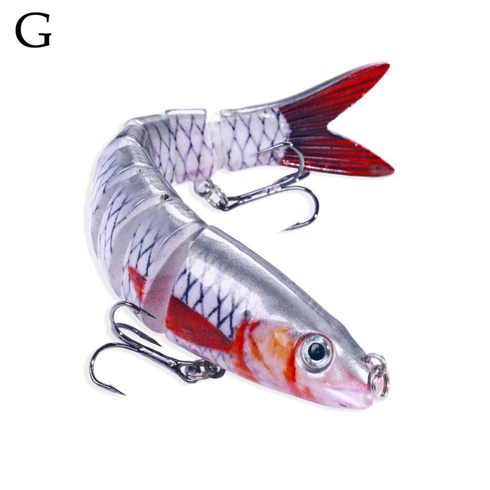 Iscas Artificiais Articuladas Wobblers para Pesca de Lúcio 13,4cm, Seções Múltiplas, Isca Rígida Artificial para Trolling, Ferramentas de Pesca de Carpa e Lúcio