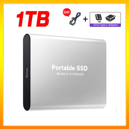 Unidade de Estado Sólido Externa de Alta Velocidade 1TB Disco Rígido Externo Portátil SSD 2TB Disco Rígido Externo SSD Para Laptop Mac