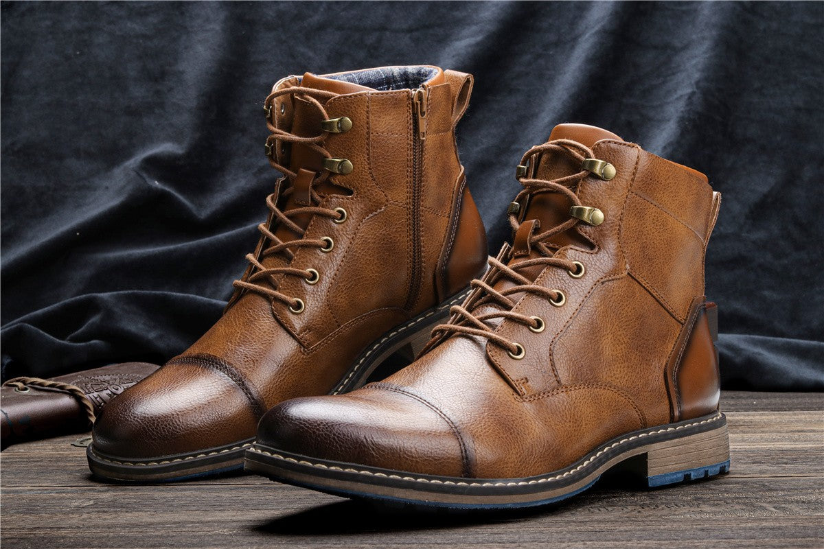 Botas masculinas retrô 2023, tamanhos 39-45, estilo confortável, de couro, para a primavera