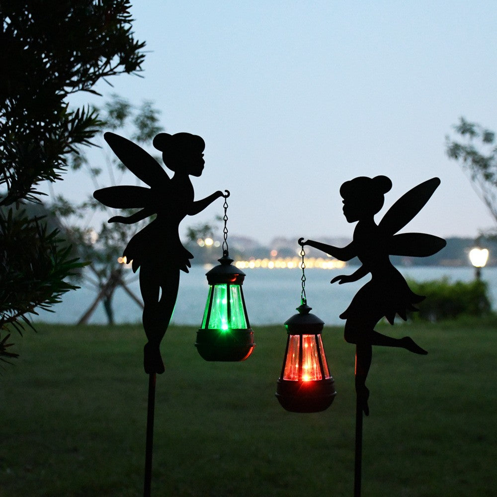 Solar Lights Outdoor Solar Watering Can Light Solar Garden Lights Waterproof Metal Hanging Lantern Fairy Garden Decor Outside