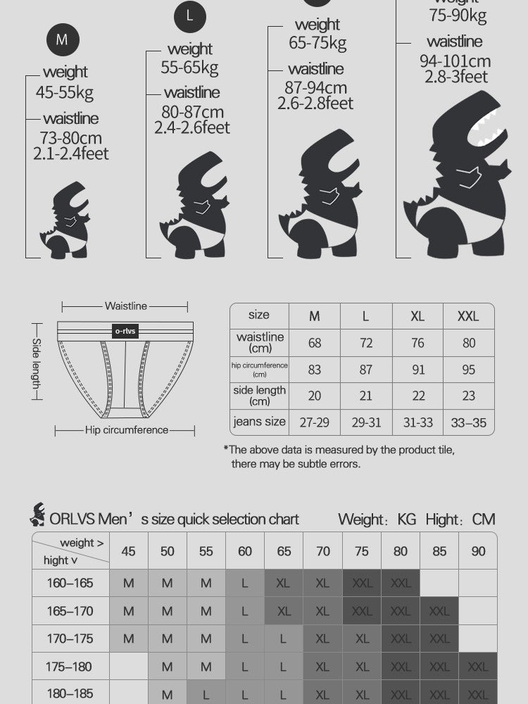 ORLVS Briefs Male Seamless Hip Design Mens Underwaer Super Large Wide 5cm Elastic Band Independent Codpiece Boy Short Pants