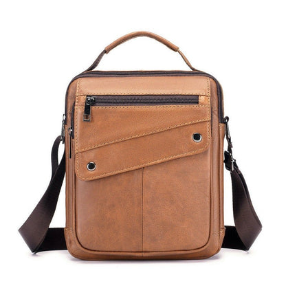 cowhide Large-capacity cowhide men's bag genuine leather single-shoulder bag high quality men's vertical crossbody bag as gift