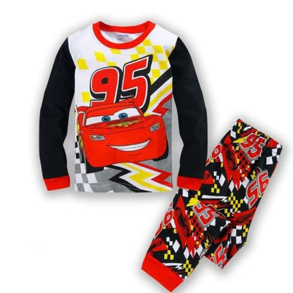 Pijama Infantil Disney Pixar Carros, Pijama de Algodão, Anime Desenho Animado, Fantasia Cosplay para Crianças, Moletom com Calça para Meninos e Meninas, Presente de Natal para Crianças