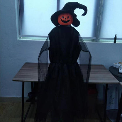 Light-Up Witches with Stakes Halloween Decorations Outdoor Holding Hands Screaming Witches Sound Activated Sensor Decor