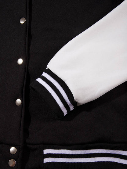 Chicago University Printing Baseball Coat Mens Basics Sporty Jackets Fleece Warm Soft Sportswear Casual Pocket Men'S Clothes