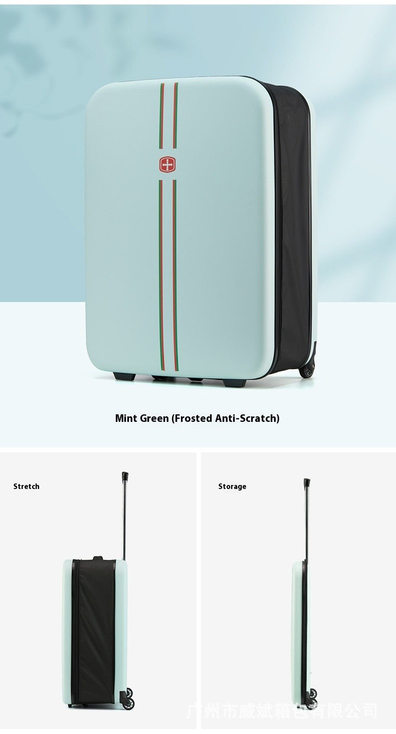 Foldable Upright Luggage Portable Business Travel Suitcase 20/24 Inch - Compact Foldable Carry-On for Easy Storage And Transport