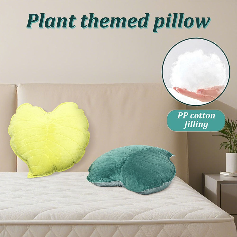 3D Leaf Throw Pillow Soft Plush Leaf Shaped Sofa Cushion 17.7 inch Leaf Shaped Throw Pillow for Bedroom Sofa Couch Decoration