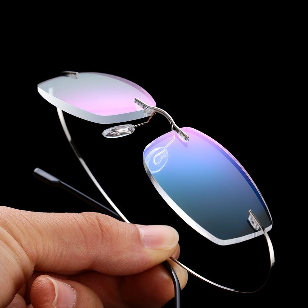 Ultralight TR90 Memory Titanium Rimless Reading Glasses Men&Women Presbyopic Eyeglasses +1.0 +1.5 +2.0 to+3.5 +4.0