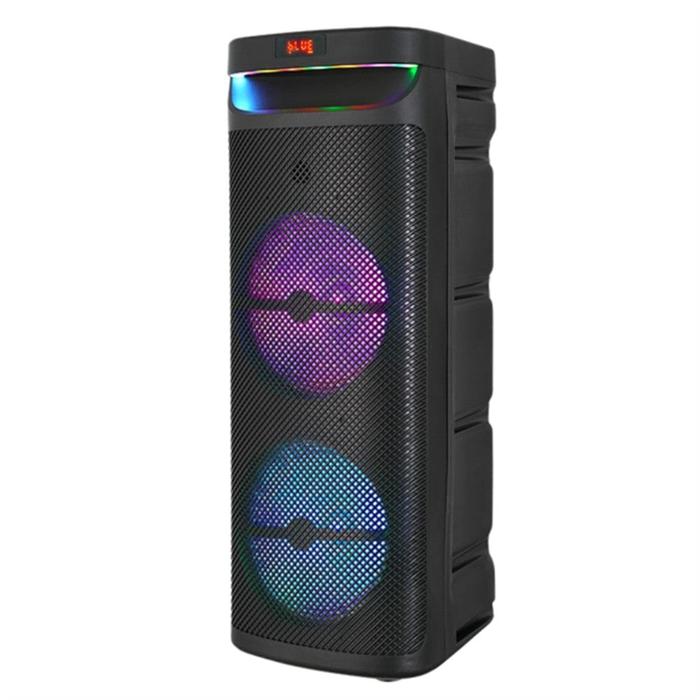 Alto-falante portátil Bluetooth para festa com subwoofer de 3000W duplo de 10 polegadas, sistema de som com graves potentes, alto-falante de karaokê DJ, luz de LED com microfone
