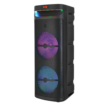 Alto-falante portátil Bluetooth para festa com subwoofer de 3000W duplo de 10 polegadas, sistema de som com graves potentes, alto-falante de karaokê DJ, luz de LED com microfone