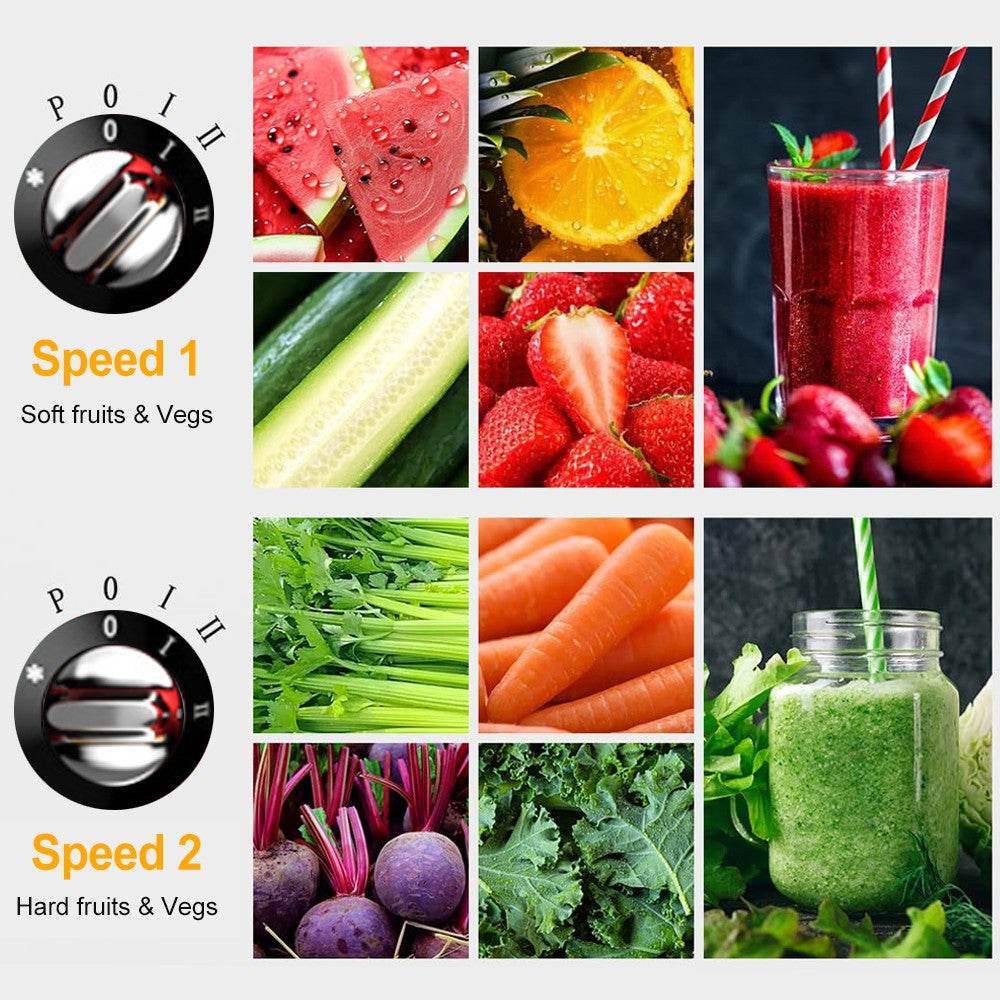 Espremedor de Laranja Elétrico 400W Liquidificador de Frutas e Vegetais Espremedor de Limão Máquina de Suco Multifuncional Eletrodomésticos 110/220V