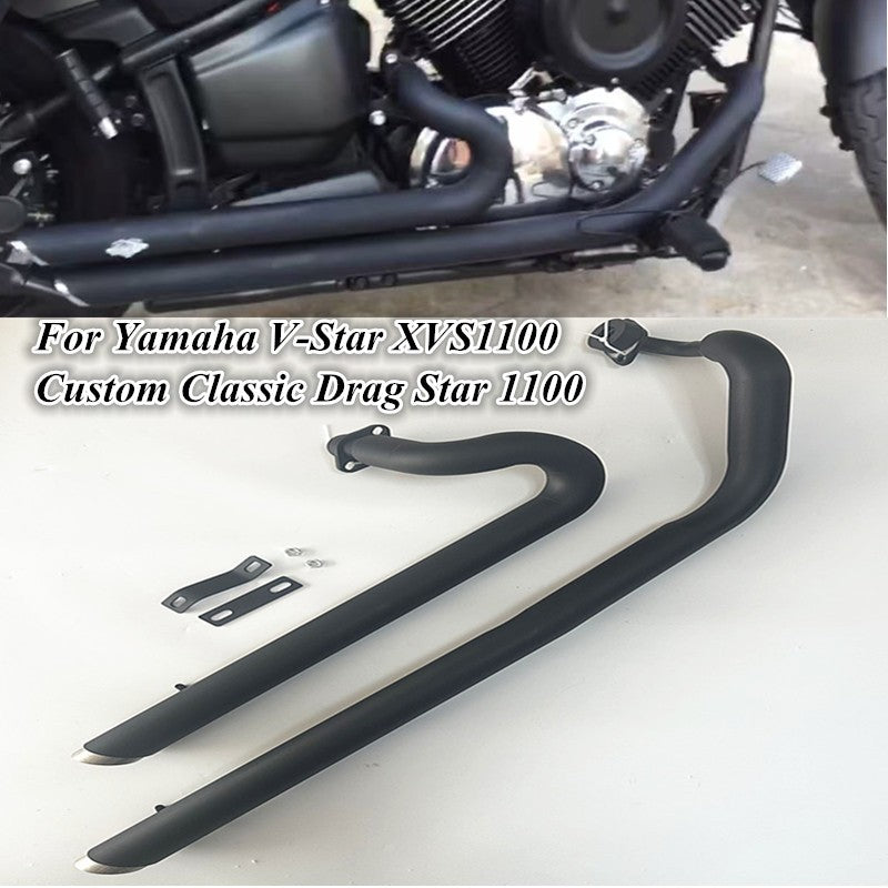 Motorcycle parts exhaust pipe with muffler For Yamaha V-Star XVS1100 Custom Classic Drag Star 1100 full exhaust system pipe