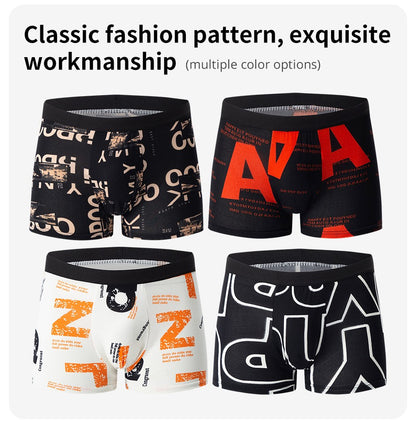 4/5/6/10 Piece Pack Men's Fashion Printed Pants with Various Combinations Plus Size Sports Comfortable Adolescent Boxer Pants