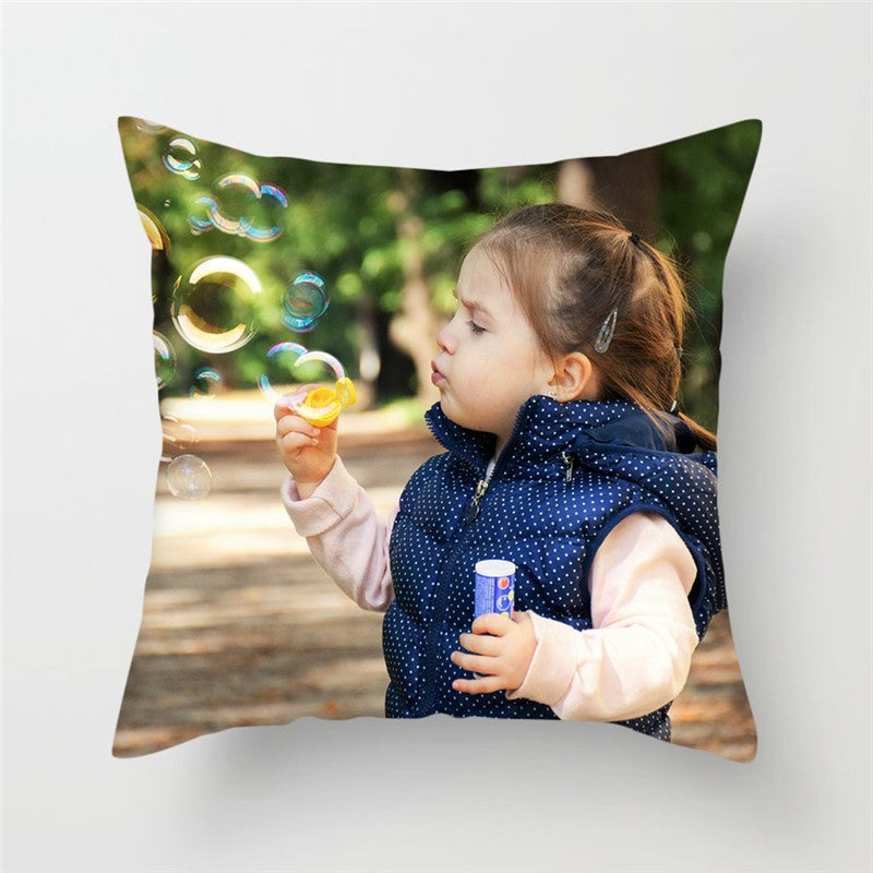 MIAOTU Custom Cushion Cover DIY Customized Throw Pillow Home Decorative Square Wedding Pets Baby Print Pillowcase Drop Shipping