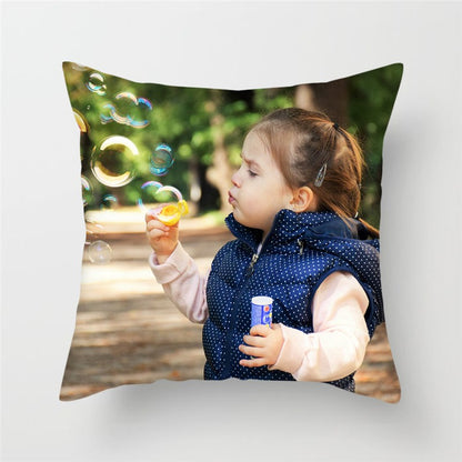 MIAOTU Custom Cushion Cover DIY Customized Throw Pillow Home Decorative Square Wedding Pets Baby Print Pillowcase Drop Shipping