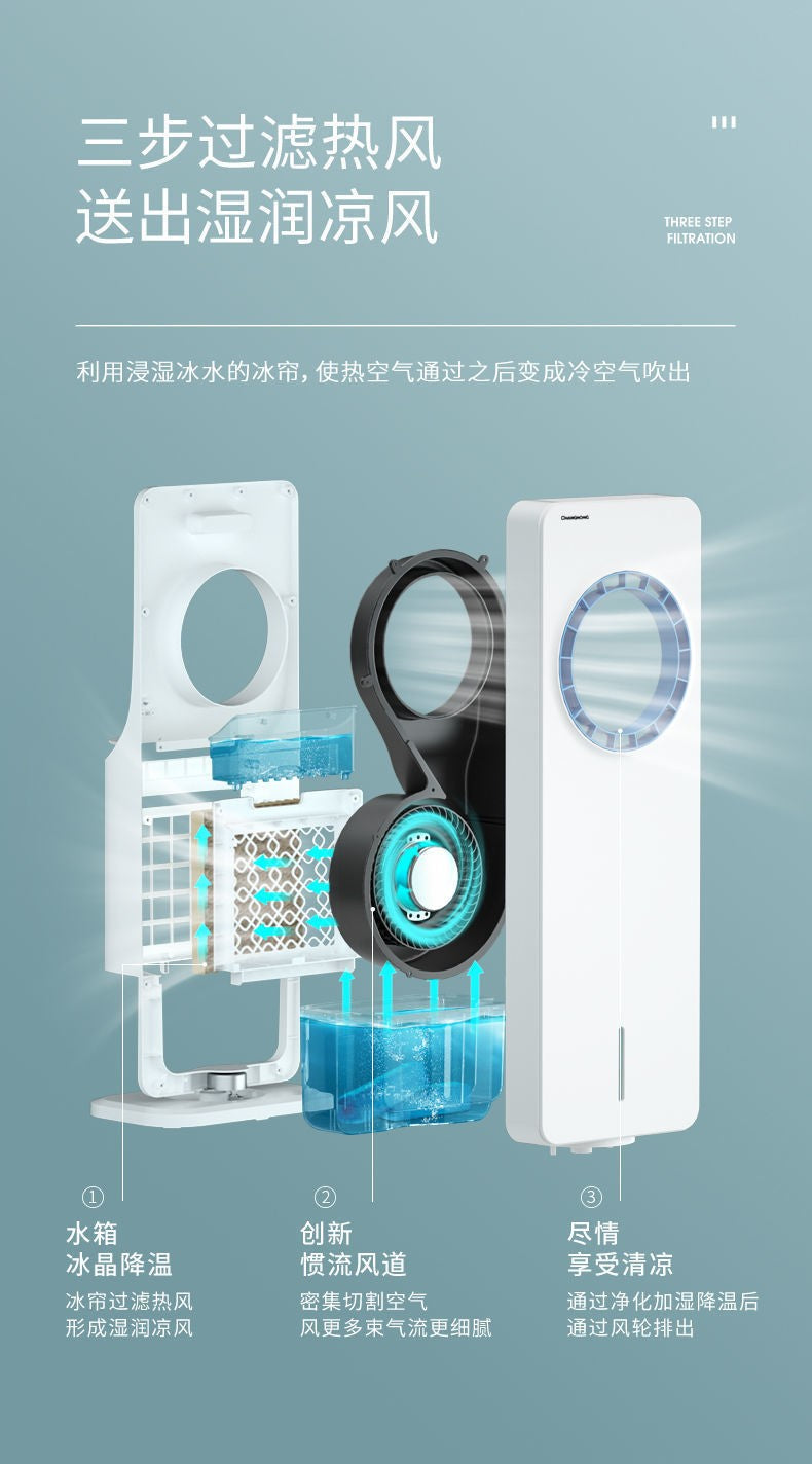 ventilador de resfriamento, ventilador de ar condicionado sem pás, refrigeração, gelo e água, ar condicionado de dormitório doméstico, ventilador, pequeno ar