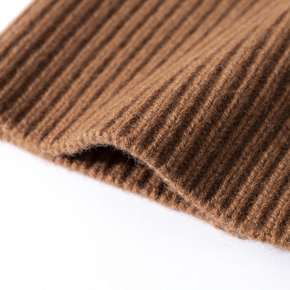 Pure Wool Beanies Stocking Caps Winter Women Men Knitted Bonnet Cap Hat Soild Colour Autumn Winter