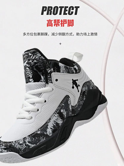 2025 Basketball Shoes for Kids Sneakers New Boys Brand Thick Sole Non-slip Children Sports Shoes Child Boy Basket Trainer Shoes