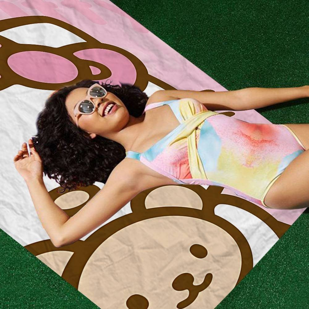 Kawaii H-Hello Kitty Microfiber Beach Towel Absorbent Quick Dry Soft Yoga Swimming Resort Mountain Climbing Towel