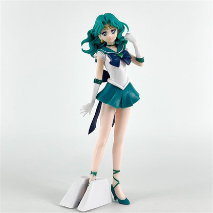 23cm Sailor Moon Anime Figura Marinheiro Marte Mercúrio Júpiter Vênus Saturno Action Figure Modelo Brinquedos Colecionáveis Presente de Aniversário para Crianças