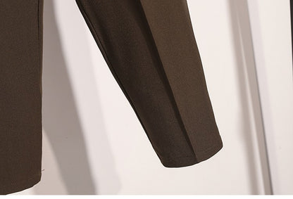 Plus Size Pants Woman 2025 Autumn Winter New Arrival High Waist Suit Pants High Quality Korean Style Straight Trousers