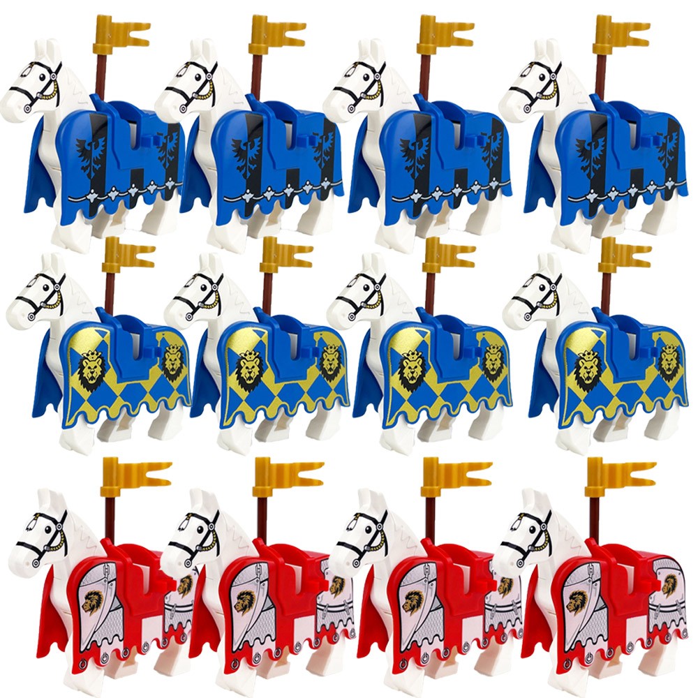 Blocos de Montar Zoológico Medieval Acessórios de Personagens Montarias Animais Cervos Elefantes Camelos Lobos Cavalos de Guerra Tijolos Brinquedos Presentes K080